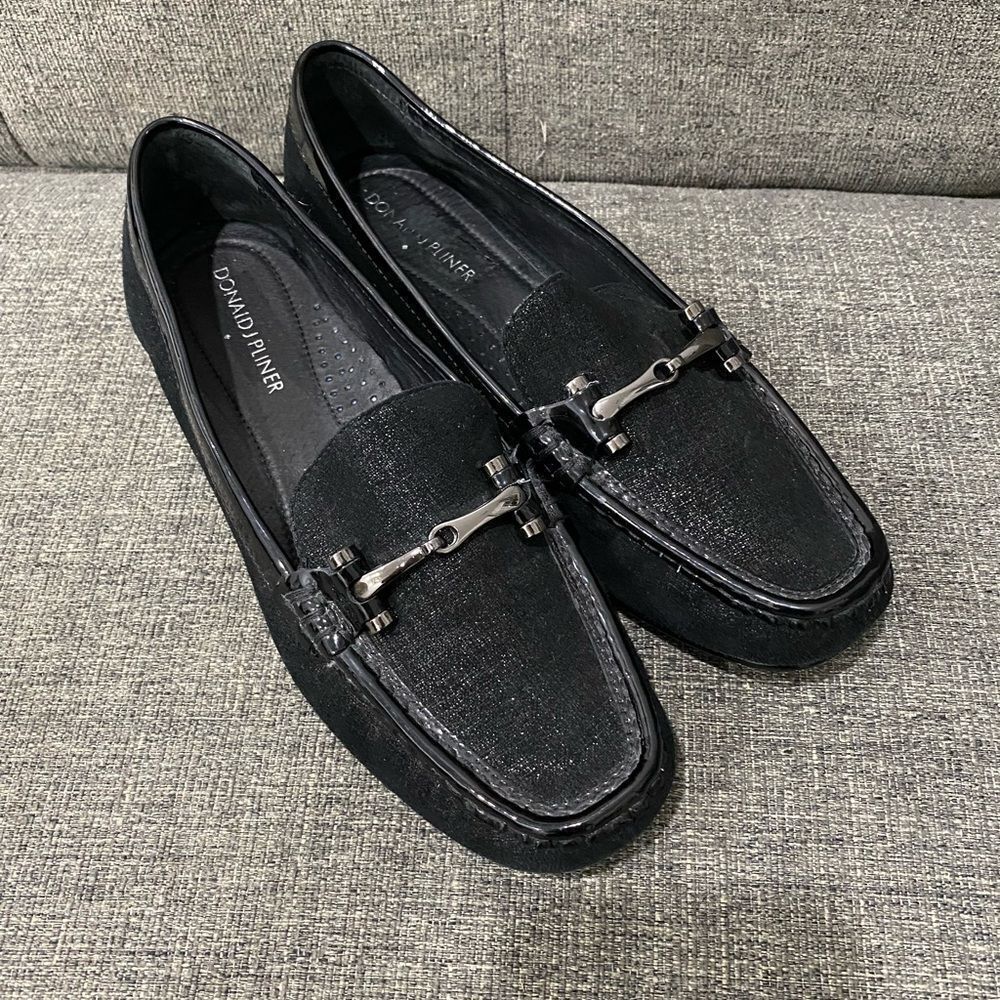 Donald J Pliner Filo Black Loafer Women Size 7
